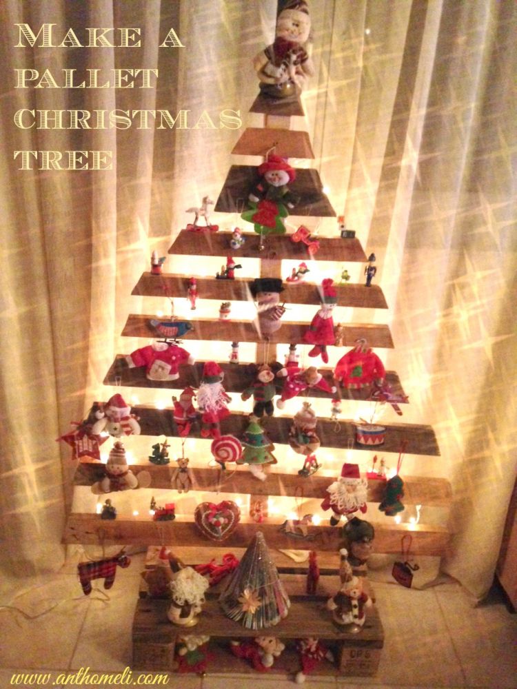 3 χριστουγεννιάτικα δέντρα από παλέτες με 3 χρήσεις