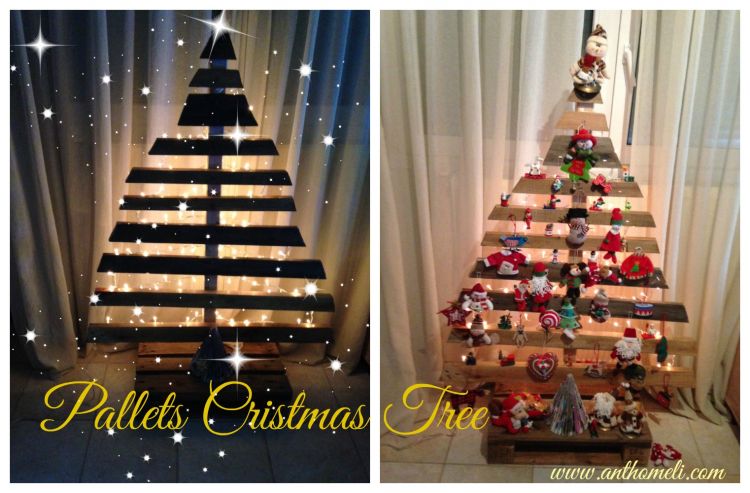 3 χριστουγεννιάτικα δέντρα από παλέτες με 3 χρήσεις