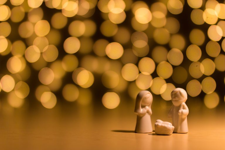 I took this shot whilst making a short video, inspired by the Gospel accounts of the birth of Jesus.My friend lent me their beautiful nativity set, some other friends lent me their desk lamps for lighting and it’s amazing what you can achieve with some fairylights, sellotape and depth of field.Anyways, Merry Christmas. God bless us, everyone.