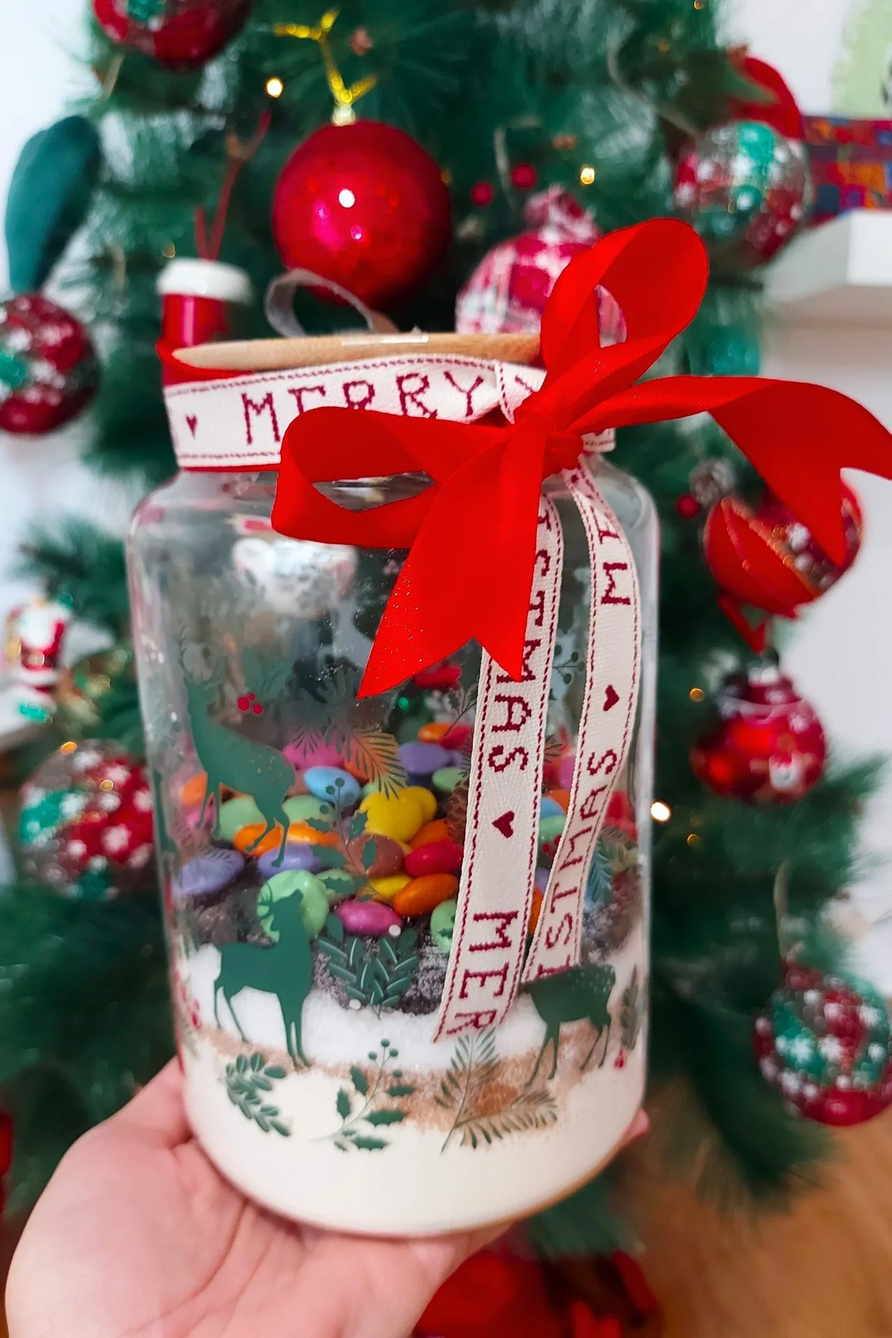 Cookies mix in a jar (βάζο με μείγμα για μπισκότα) ως δώρο Χριστουγέννων 